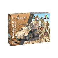 Italeri 1/35 AB 41 with Bersaglieri Italian Infantry Plastic Model Kit