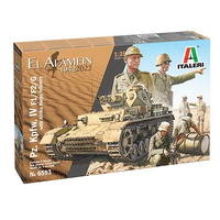 Italeri 1/35 Pz. IV F1/F2/G With Afrika Korps Plastic Model Kit [6593]