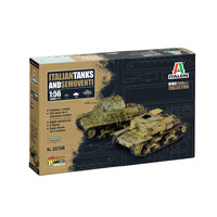 Italeri 1/56 Italians Tanks & Semoventi Plastic Model Kit