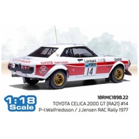 IXO Models 1/18 Toyota Celica 2000 GT (RA21) #14 - P-I.Walfriedsson - J.Jensen Rac Rally 1977