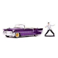 Jada 1/24 Elvis w/Purple 1956 Cadillac El Dorado Movie Diecast
