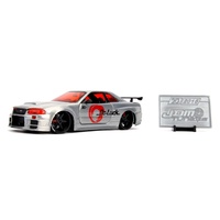 Jada 1/24 JDM 2002 Nissan Skyline GT-R (R34) 20th Anniversary Diecast Car