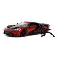 Jada 1/24 (Miles Morales) Spiderman w/ 20147 Ford GT Hollywood Rides Movie Diecast
