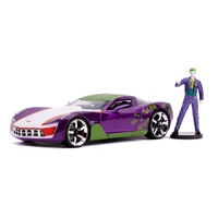 Jada 1/24 Joker w/2009 Corvette Stingray Hollywood Rides Movie Diecast Car