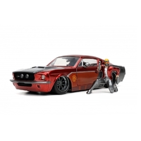 Jada 1/24 Star Lord Figure w/1967 Ford Mustang Shelby GT500 Movie Diecast Car