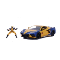 Jada 1/24 Xmen Wolverine Figure w/2020 Chevy Corvette Movie