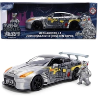 Jada Godzilla 1/24 2009 Nissan GT-R R35 Ben Sopra Diecast Vehicle w/Figur