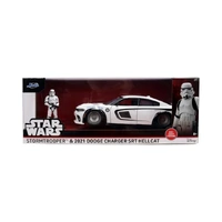 Jada Star Wars 1/24 2021 Dodge Charger Diecast Vehicle w/Storm Trooper
