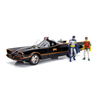 Jada 1/18 1966 Classic TV Series Batmobile w/Batman Figure Movie 98625 Diecast