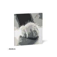 Jekca Tuxedo Cat Brick Painting 02S