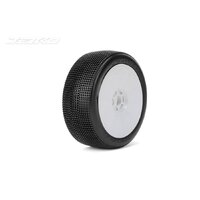 Jetko 1/8 LESNAR Buggy Tyres (Dish/White Rim/Super Soft) (2pcs) [1004DWSSG]