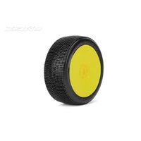 Jetko 1/8 LESNAR Buggy Tyres (Dish/Yellow Rim/Super Soft) (2pcs) [1004DYSSG]