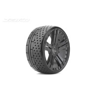 Jetko 1/8 GT HOT DOT Tyres (Claw Rim/Black/Medium Soft) (2pcs) [1102CBMSGB]