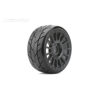 Jetko 1/8 GT VERTEX Tyres (Claw Rim/Black/Ultra Soft/Belted) (2pcs) [1103CBUSGB]