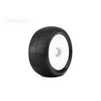 Jetko 1/8 LESNAR Truggy Tyres (Dish/White Rim/Ultra Soft) (2pcs) [1204DWUSG]