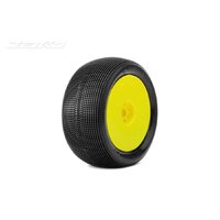 Jetko 1/8 LESNAR Truggy Tyres (Dish/Yellow Rim/Ultra Soft) (2pcs) [1204DYUSG]