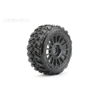 Jetko 1/8 Buggy EX-KING COBRA Tyres (Radial Rim/Black/Medium Soft/Belted) [1502RBMSGB]