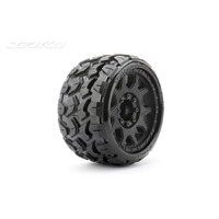 Jetko 1/8 SGT 3.8 EX-TOMAHAWK Tyres (Claw Rim/Black/Medium Soft/17mm/Narrow) (2pcs) [1601CBMSGBB1]