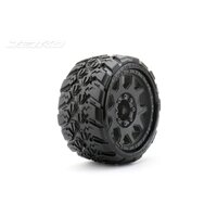Jetko 1/8 SGT 3.8 EX-KING COBRA Tyres (Claw Rim/Black/Med Soft/Belted/17mm) (2pcs) [1602CBMSGBB2]