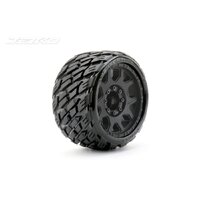 Jetko 1/8 SGT 3.8 EX-ROCKFORM Tyres (Claw Rim/Black/Medium Soft/Belted/17mm) (2pcs) [1603CBMSGBB2]