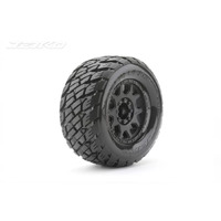 Jetko 1/8 MT 3.8 EX-ROCKFORM Tyres (Claw Rim/Black/Medium Soft/17mm/Narrow) (2pcs) [1803CBMSGBB1]