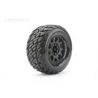 Jetko 1/8 MT 3.8 EX-ROCKFORM Tyres (Claw Rim/Black/Medium Soft/Belted/17mm) (2pcs) [1803CBMSGBB2]