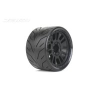 Jetko 1/8 SMT 4.0 Tire-BLACK PHOENIX Tyres (Claw Rim/Black/Med Soft/Belted) (2pcs) [1901CBMSGBB1]