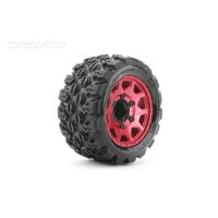 Jetko 1/10 ST 2.8 EX-KING COBRA Tyres (Claw Rim/Metal Red/Medium Soft/12mm) (2pcs) [2702CRMSGNB1]