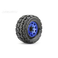 Jetko 1/10 MT 2.8 EX-TOMAHAWK Tyres (Claw Rim/Metal Blue/Medium Soft/12mm) (2pcs) [2801CLMSGNB1]