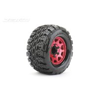 Jetko 1/10 MT 2.8 EX-KING COBRA Tyres (Claw Rim/Metal RED/Medium Soft/12mm) (2pcs) [2802CRMSGNB1]