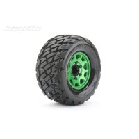 Jetko 1/10 MT 2.8 EX-ROCKFORM Tyres (Claw Rim/Metal Green/Medium Soft/12mm) (2pcs) [2803CGMSGNB1]