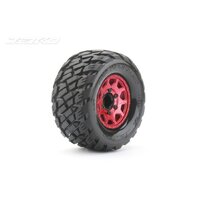 Jetko 1/10 MT 2.8 EX-ROCKFORM Tyres (Claw Rim/Metal RED/Medium Soft/12mm) (2pcs) [2803CRMSGNB1]
