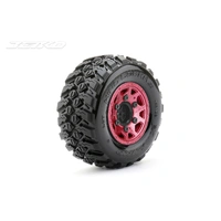 Jetko 1/10 SC EX-KING COBRA Tyres (Claw Rim/Metal Red/Medium Soft/all offsets) [3102CRMSGN]