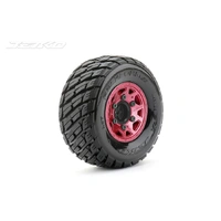 Jetko 1/10 SC EX-ROCKFORM Tyres (Claw Rim/Metal Red/Medium Soft/12mm) (2pcs) [3103CRMSGNB1]