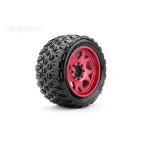 Jetko 1/5 XMT EX-KING COBRA Tyres (Claw Rim/Metal Red/Med Soft/Belted/24mm) (2pcs) [5802CRMSGBB1]