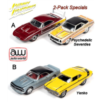 Johnny Lightning 1/64 Psychedelic 70's Yenko R1 2021 Themed 2 Pack (assorted)