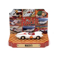 1/64 Speed Racer Mach 5 Tin Diorama w/Car Movie