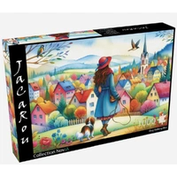 JaCaRou Dog Walking Bliss 1000pcs Jigsaw Puzzle