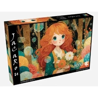 JaCaRou Flowered Fabric Grace 1000pc Jigsaw Puzzle