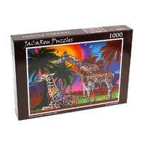 JaCaRou Rainbow Giraffes 1000pcs Jigsaw Puzzle
