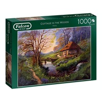Jumbo 1000pc Cottage In The Woods Jigsaw Puzzle