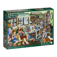 Jumbo 1000pc Granny's Sewing Room Jigsaw Puzzle