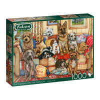 Jumbo 1000pc Gathering On The Couch Jigsaw Puzzle