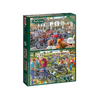 Jumbo 500pc The Motorcycle Show 2x Jigsaw Puzzle