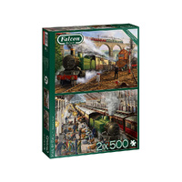 Jumbo 500pc Mail By Rail (2 in 1) Jigsaw Puzzle