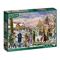 Jumbo 1000pc Festive Village Jigsaw Puzzle