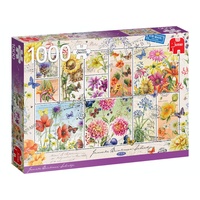 Jumbo 1000pc Flower Stamps Summer Jigsaw Puzzle