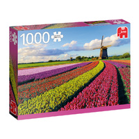 Jumbo 1000pc Field of Tulips Jigsaw Puzzle