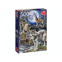 Jumbo 500pc Wolf Pack In Winter Jigsaw Puzzle