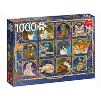 Jumbo 1000pc Francien Cat Horoscope Jigsaw Puzzle